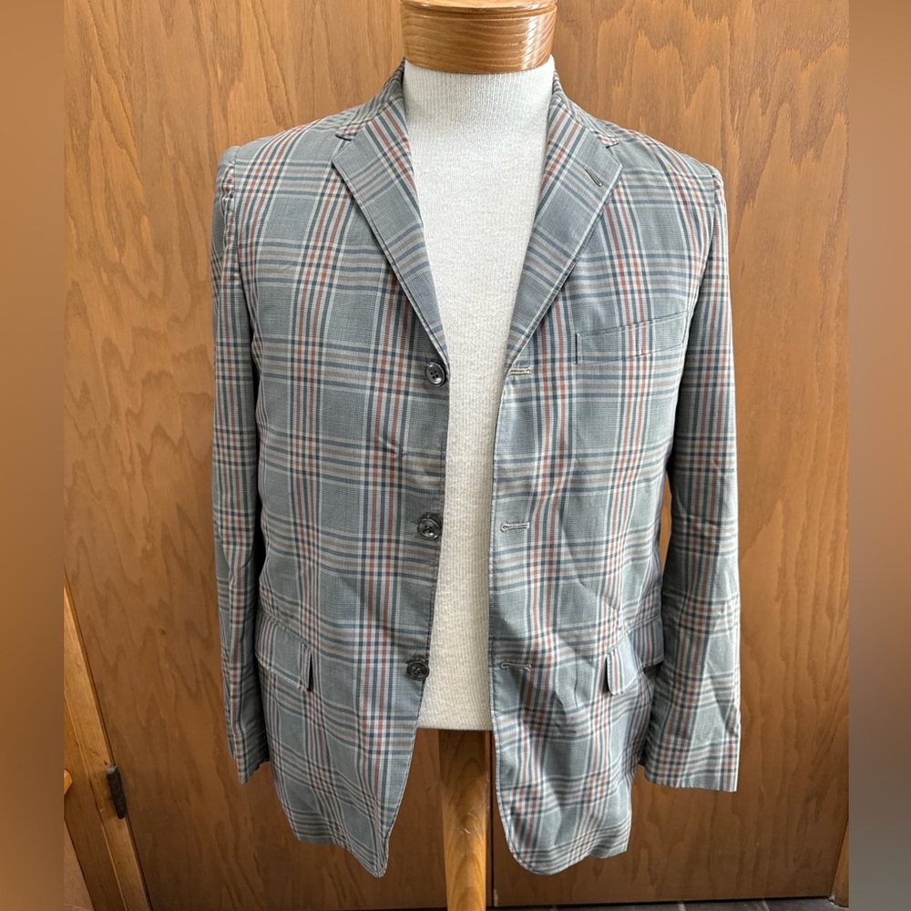 VTG 1950s 1960s Plaid Jacket Palm Beach Zephyr Weight Men’s Small 36 Summer